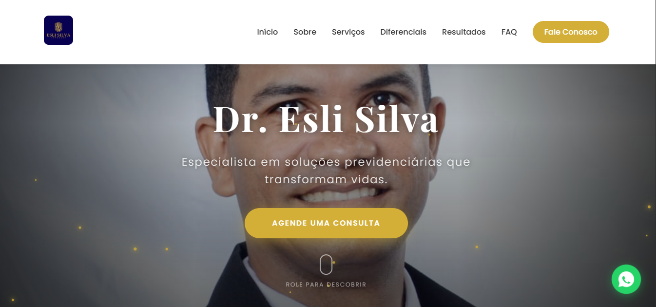 Site para advogado previdenciário Dr. Esli Silva